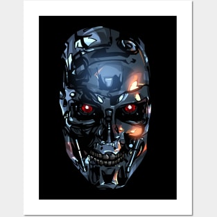 Terminator Head 2 Posters and Art